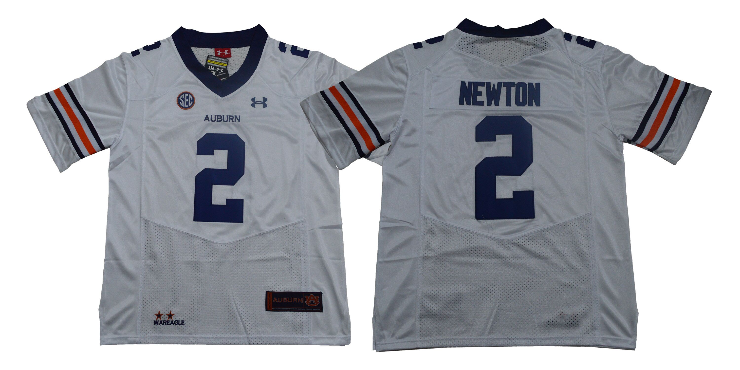 Men Auburn Tigers #2 Newton White SEC NCAA Jerseys